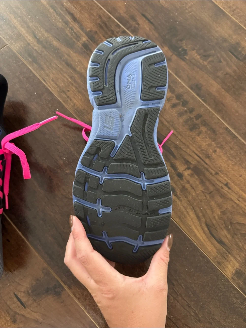 Brooks Women's Ghost 15 Black/Blue/Aruba Athletic Lace Up Nursing Shoes
